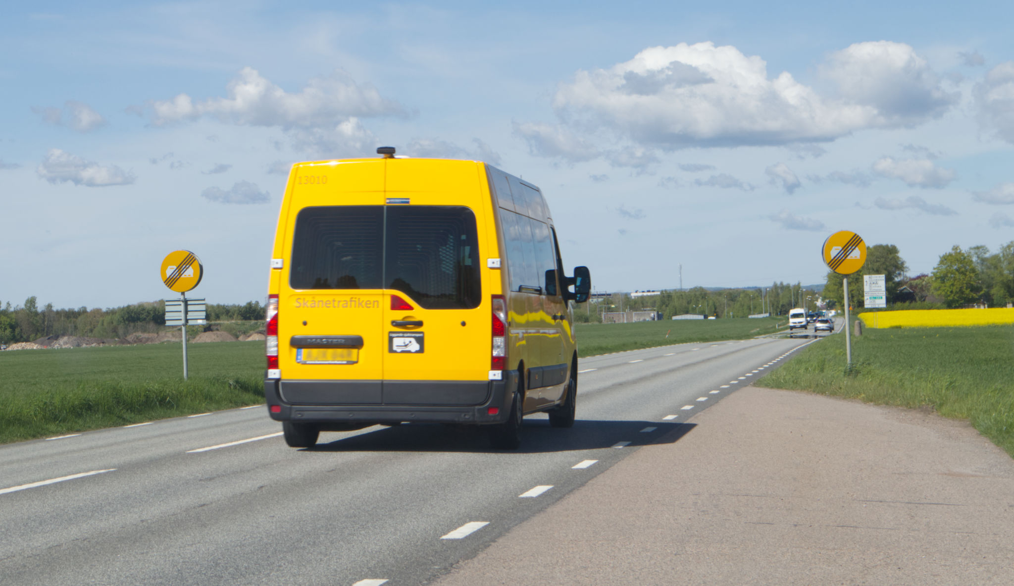 skånetrafiken taxi sommar molnigt
