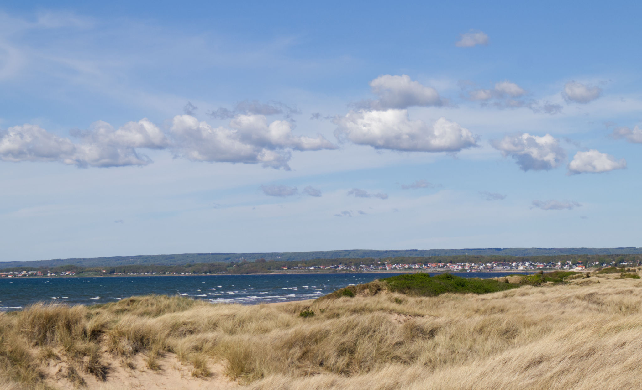 sommar, sol ängelholm med moln